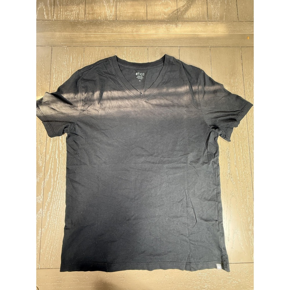 FIGS Shirt Mens Medium Black Threads for Threads Super Soft Crew Tee Medical Top